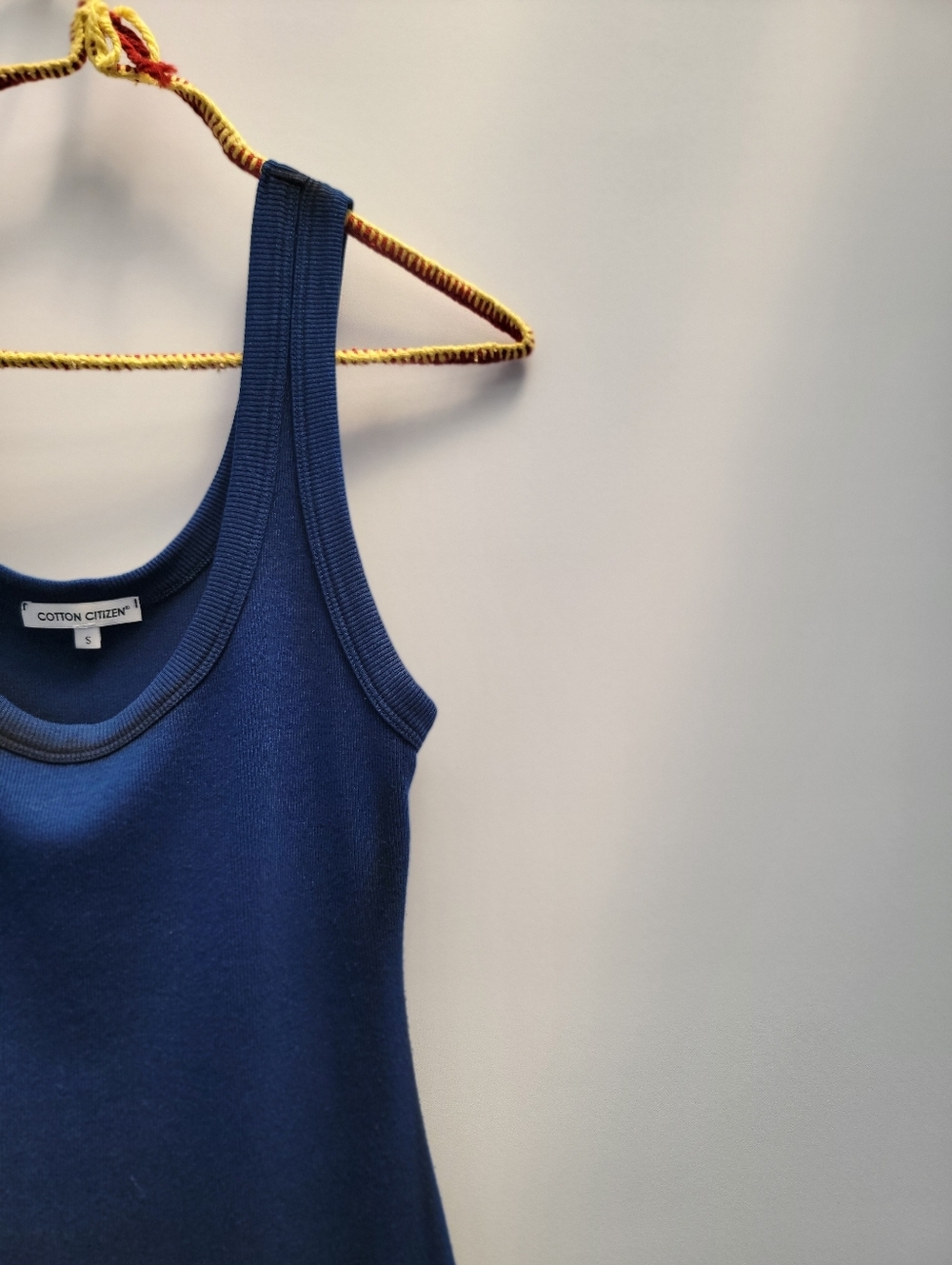Cotton Citizen Verona Blue Arctic Ribbed Tank Dress Size Small Black Ombre Edgy - Picture 8 of 16